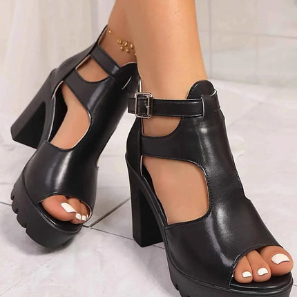 Stylish Cutout Block : Heels Sandals, , ["Gravity Defyer","Ship From Overseas"], ꫀꪶꫀᧁꪖꪀᥴꫀ꠸ᠻꪗ..