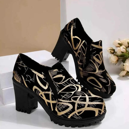 Stylish Round Toe Block : Heels Pumps, , ["Classy Ballet Flats","Ship From Overseas"], ꫀꪶꫀᧁꪖꪀᥴꫀ꠸ᠻꪗ..