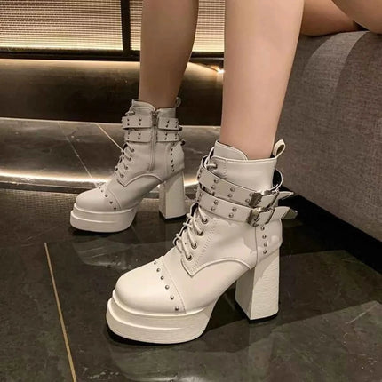 Elegant Round Toe Block : Heels Boots, , ["Classy Ballet Flats","Ship From Overseas"], ꫀꪶꫀᧁꪖꪀᥴꫀ꠸ᠻꪗ..