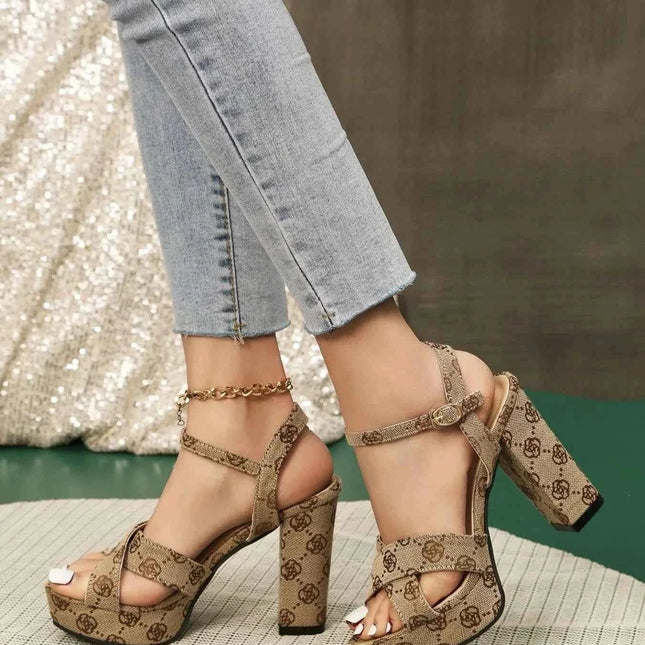 Elegant Platform Block : Heel Sandals, , ["Charming Soles","Ship From Overseas"], ꫀꪶꫀᧁꪖꪀᥴꫀ꠸ᠻꪗ..