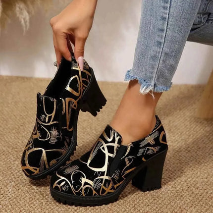 Stylish Round Toe Block : Heels Pumps, , ["Classy Ballet Flats","Ship From Overseas"], ꫀꪶꫀᧁꪖꪀᥴꫀ꠸ᠻꪗ..