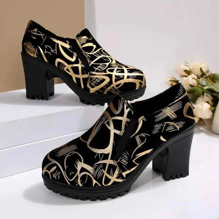 Stylish Round Toe Block : Heels Pumps, , ["Classy Ballet Flats","Ship From Overseas"], ꫀꪶꫀᧁꪖꪀᥴꫀ꠸ᠻꪗ..