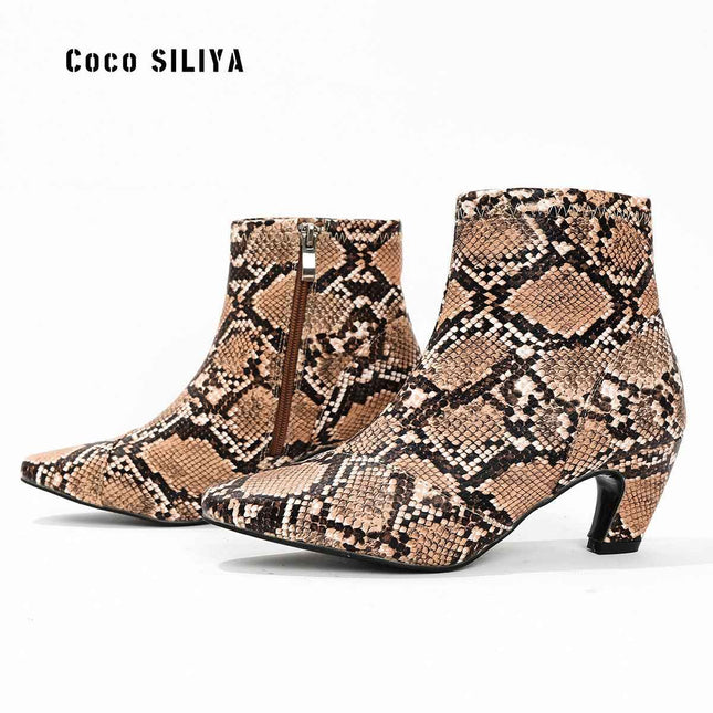 Elegant Large Pointed Toe : Thick Heel Boots, , [], ꫀꪶꫀᧁꪖꪀᥴꫀ꠸ᠻꪗ..