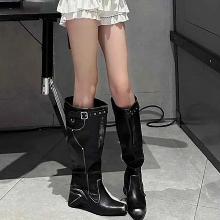 Dressy Flare Formal Heels Boots : Square Toe Block, , ["Classy Ballet Flats","Ship From Overseas"], ꫀꪶꫀᧁꪖꪀᥴꫀ꠸ᠻꪗ..