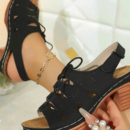 Stylish Block Heel Sandals : With Laces, , ["GraceStep","Ship From Overseas","Shipping delay Feb 12 - Feb 24","Shipping delay Feb 4 - Feb 24"], ꫀꪶꫀᧁꪖꪀᥴꫀ꠸ᠻꪗ..