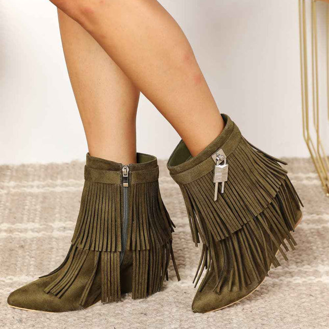 Chic Tassel Wedge Booties for Stylish Women, , ["Legend","Ship from USA"], ꫀꪶꫀᧁꪖꪀᥴꫀ꠸ᠻꪗ..