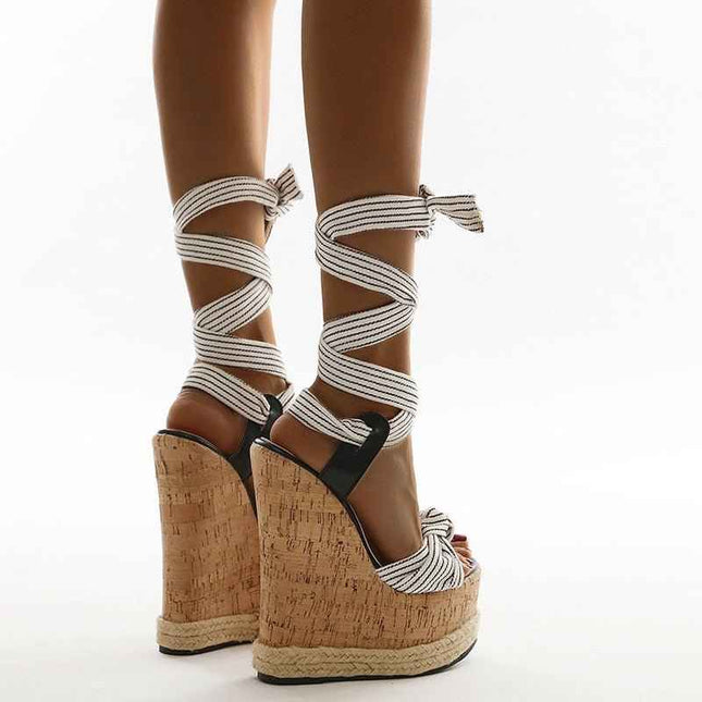 Elegant Slope : High Heel Sandals, , [], ꫀꪶꫀᧁꪖꪀᥴꫀ꠸ᠻꪗ..