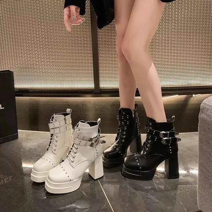 Elegant Round Toe Block : Heels Boots, , ["Classy Ballet Flats","Ship From Overseas"], ꫀꪶꫀᧁꪖꪀᥴꫀ꠸ᠻꪗ..