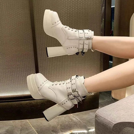 Elegant Round Toe Block : Heels Boots, , ["Classy Ballet Flats","Ship From Overseas"], ꫀꪶꫀᧁꪖꪀᥴꫀ꠸ᠻꪗ..