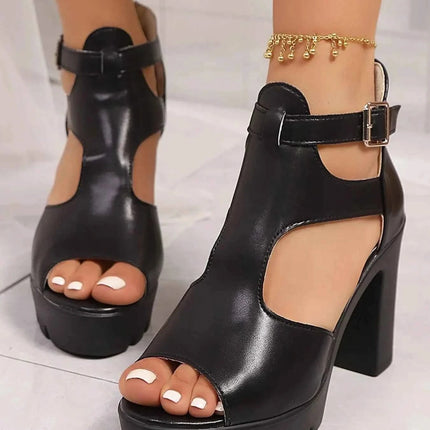 Stylish Cutout Block : Heels Sandals, , ["Gravity Defyer","Ship From Overseas"], ꫀꪶꫀᧁꪖꪀᥴꫀ꠸ᠻꪗ..