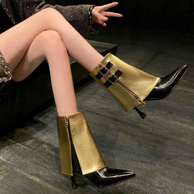 Elegant Short Boots: With Thin High Heels, , [], ꫀꪶꫀᧁꪖꪀᥴꫀ꠸ᠻꪗ..