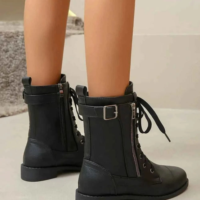 Boot Lover Leather : Lace-Up Boots, , ["H@Y@H@E","Ship From Overseas"], ꫀꪶꫀᧁꪖꪀᥴꫀ꠸ᠻꪗ..