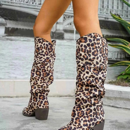 Cowboy Leopard Point Toe : Block Heels Boots, , ["Classy Ballet Flats","Ship From Overseas"], ꫀꪶꫀᧁꪖꪀᥴꫀ꠸ᠻꪗ..