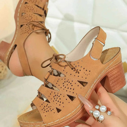 Stylish Block Heel Sandals : With Laces, , ["GraceStep","Ship From Overseas","Shipping delay Feb 12 - Feb 24","Shipping delay Feb 4 - Feb 24"], ꫀꪶꫀᧁꪖꪀᥴꫀ꠸ᠻꪗ..