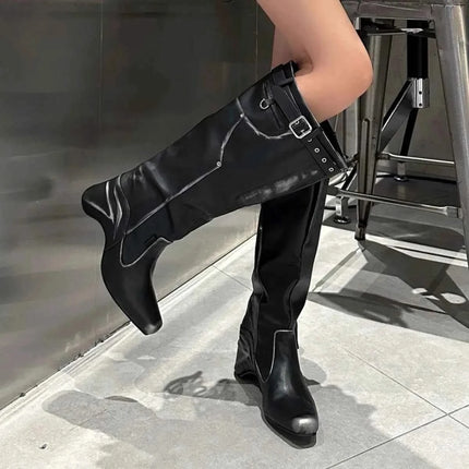 Dressy Flare Formal Heels Boots : Square Toe Block, , ["Classy Ballet Flats","Ship From Overseas"], ꫀꪶꫀᧁꪖꪀᥴꫀ꠸ᠻꪗ..