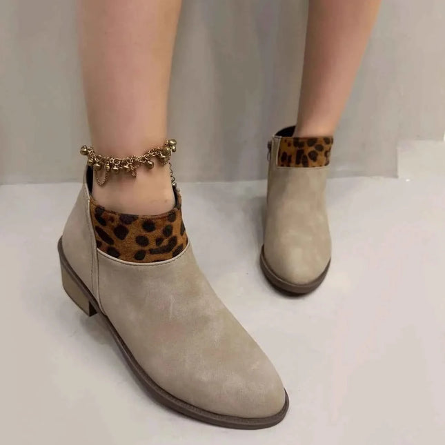 Stylish Leopard Block : Heels Boots, , ["Pretty Mules","Ship From Overseas"], ꫀꪶꫀᧁꪖꪀᥴꫀ꠸ᠻꪗ..