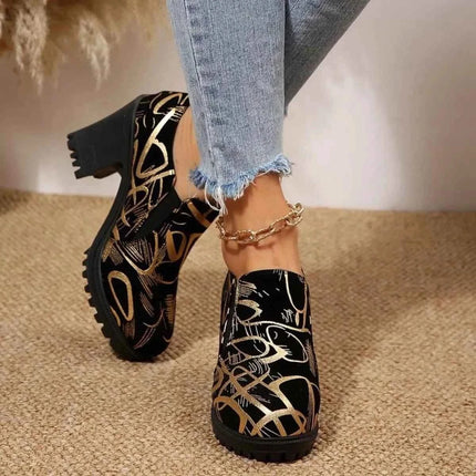 Stylish Round Toe Block : Heels Pumps, , ["Classy Ballet Flats","Ship From Overseas"], ꫀꪶꫀᧁꪖꪀᥴꫀ꠸ᠻꪗ..