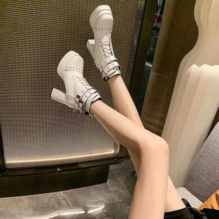 Elegant Round Toe Block : Heels Boots, , ["Classy Ballet Flats","Ship From Overseas"], ꫀꪶꫀᧁꪖꪀᥴꫀ꠸ᠻꪗ..