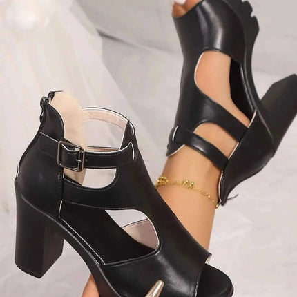 Stylish Cutout Block : Heels Sandals, , ["Gravity Defyer","Ship From Overseas"], ꫀꪶꫀᧁꪖꪀᥴꫀ꠸ᠻꪗ..