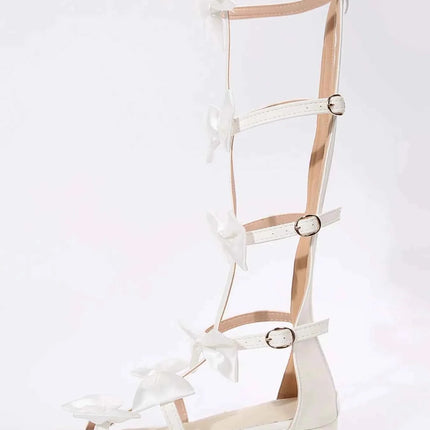 Chic Bow Heels: Strappy Sandals, , ["Nebula Oxford","Ship From Overseas"], ꫀꪶꫀᧁꪖꪀᥴꫀ꠸ᠻꪗ..